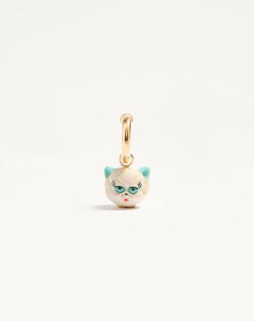 Valentino Garavani - Valentino Le Chat De La Maison Nylon And Metal Mono Earring - Gold/multicolor - Man - Jewelry